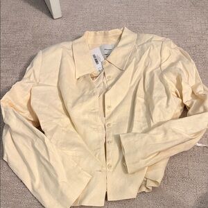 Cream Button-Up Shirt reformation NWT